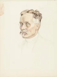Portrait Study of Professor J. W. Runeberg, Face