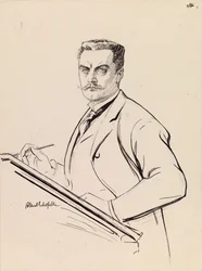 Self-Portrait at the Desk