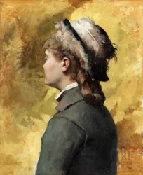 Young Woman in Grey