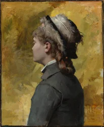 Young Woman in Grey