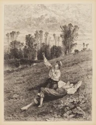 Untitled (Boys Flying a Kite)