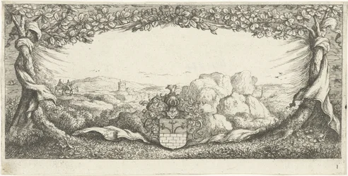 Cartouche with Landscape