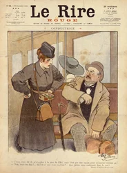 The Train Conductor, cartoon from Le Rire Rouge, 27 November, 1915