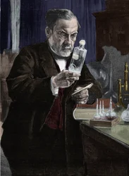 Portrait of Louis Pasteur, French chemist and biologist. From the painting by Aristide Albert Gustaf Edelfelt of the Musee d