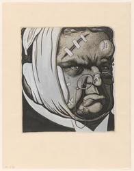 Caricature of Abraham Kuyper, after the trip to Brussels and the Heeckeren case