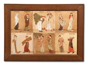 Six Minton Hollis & Co Tiles Representing the Months