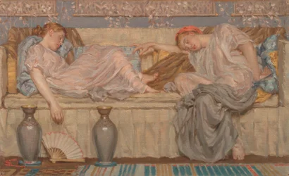 Beads Study, Two Women on a Sofa