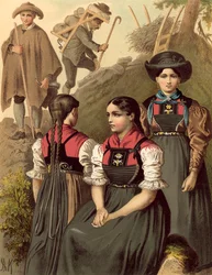 German Costume, Tyrol, Lechthal
