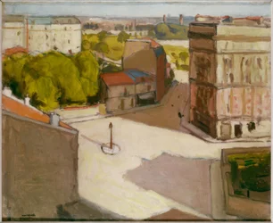 Small Square with Street Lamp