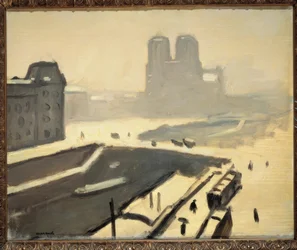Paris in Winter (Saint-Michel Bridge)