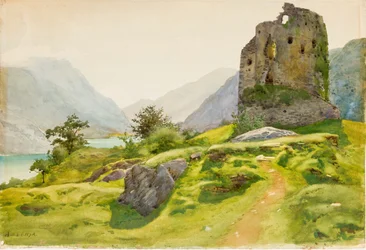 Mountain Landscape with Ruin