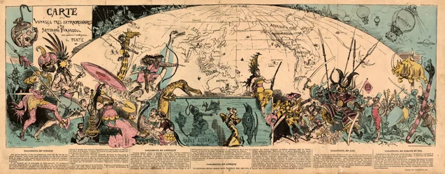 Map of the Very Extraordinary Travels of Saturnin Farandoul