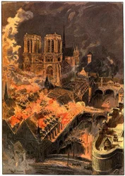 Fire at the Hotel-Dieu, Near Notre-Dame de Paris, on the Night of December 29-30