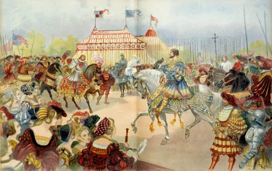 Interview of the camp of the golden cloth in Flanders on June 7