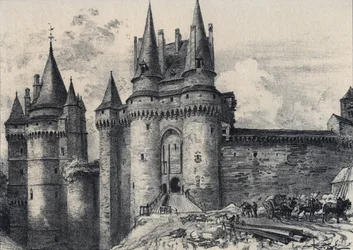 Le Chatelet in Vitre en Ille-et-Vilaine - La Vieille France - La Bretagne - Text, Drawings and Lithographs, by Albert Robida (undated end 19th century)