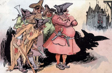 The 2 Cartridges of Montfrileux, illustrated by Robida, 19th century