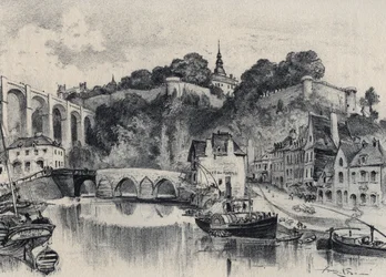 The City of Dinan - Old France - Brittany - text, drawings and lithographs, by Albert Robida (1848-1926)