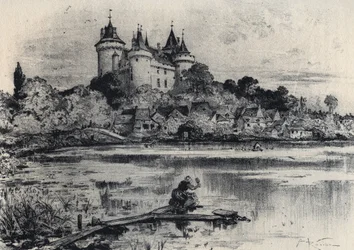 The castle of Combourg in Ille-et-Vilaine - Old France - Brittany - text, drawings and lithographs, by Albert Robida (1848-1926) undated end 19th century