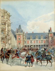 The Court of Francois I at the Royal Castle of Blois