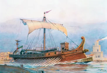 Ship from the Roman Imperial Era Leaving the Arsenal