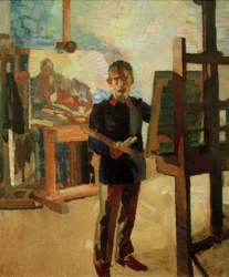 Self-Portrait in the Blue Litewka