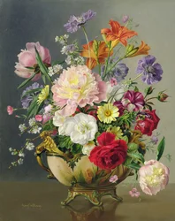 Flower Arrangement in a Porcelain Tureen