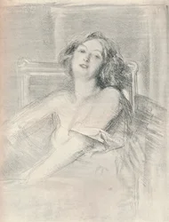 Lithograph Portrait of a Woman