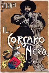 Cover of the novel Il Corsaro Nero by Emilio Salgari (1863 - 1911)