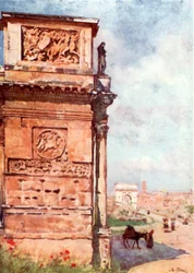 Arch of Titus from the Arch of Constantine