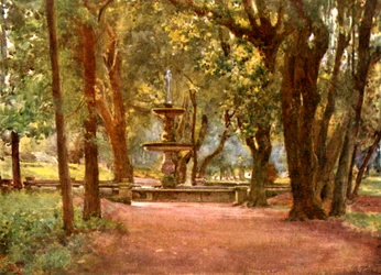 Ilex Avenue and Fountain (Fontana Scura) Villa Borghese