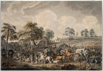 The French Army crossing the Daugava River on July 24, 1812