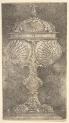 Covered Goblet with Shells