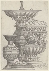 Three Decorated Goblets (Vases, Pitchers, and Goblets)