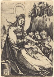 Mary with Child and Two Boys