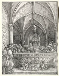 The Holy Family on the Flight into Egypt at a Fountain