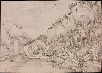 View of Sarmingstein on the Danube (Austria)