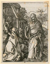 Christ Taking Leave of His Mother, Plate 8 from the series “Small Woodcut Passion”