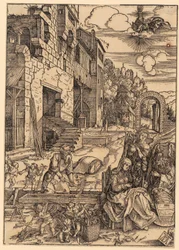 Stay in Egypt, plate 15 from the series "The Life of the Virgin"