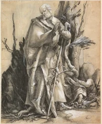 Bearded Saint in a Forest