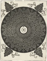 Embroidery Sample with Round Shield