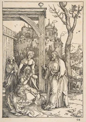 Christ Taking Leave of His Mother, from "The Life of the Virgin"