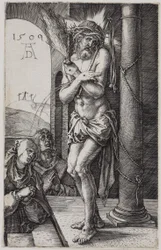The Man of Sorrows before Mary and John