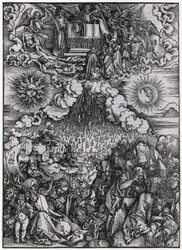 Opening of the Fifth and Sixth Seals, Figure IV, Plate 6 from the series “The Apocalypse”
