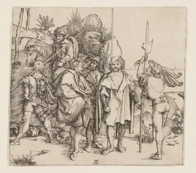 Five Foot Soldiers and a Mounted Turk