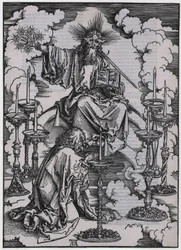 John Sees the Seven Candlesticks, I. Figure, Plate 3 of the Series "The Apocalypse"