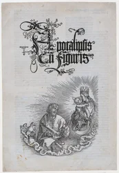 Virgin Appears to John, Sheet 1 of the Series "The Apocalypse"