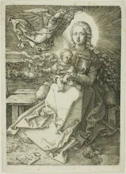 Madonna Crowned by One Angel