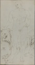 Male Nude with a Lion