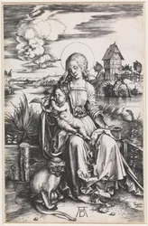Mary with Child and a Monkey
