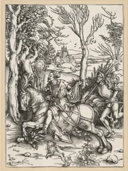 Mounted Knight and Landsknecht